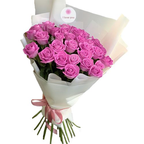 букет 33 троянди "Аква"