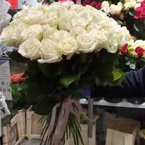 51 белая роза в Луцке фото