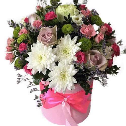 Коробка «Ніжність» мікс квітів