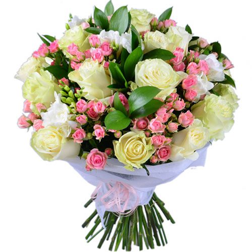 Букет "Біло-Рожевий" фото