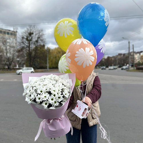 Фотографія доставленого букета Букет “100 ромашок”
