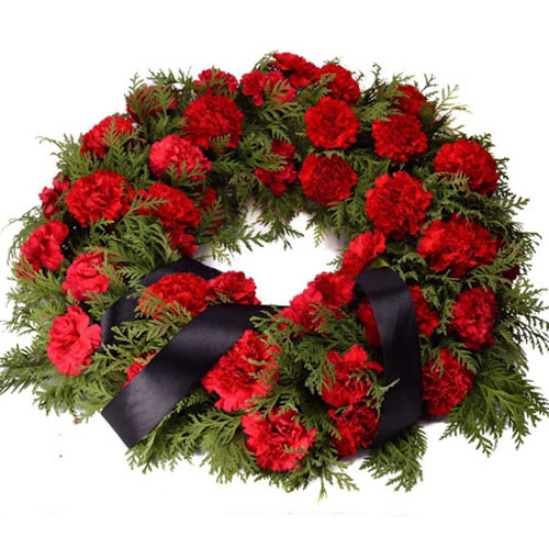 венок из живых цветов «Роза Волынь»