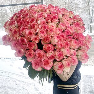 фото товару 101 рожева троянда Джумілія