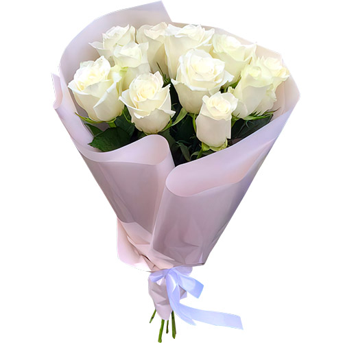Фото товара 11 белых роз в Луцьку