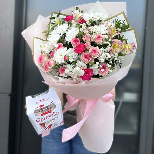 красивий яскравий мікс букет в Луцьку фото