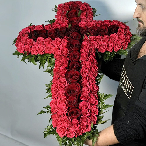 Фото товара Икебана "Алый крест" в Луцьку